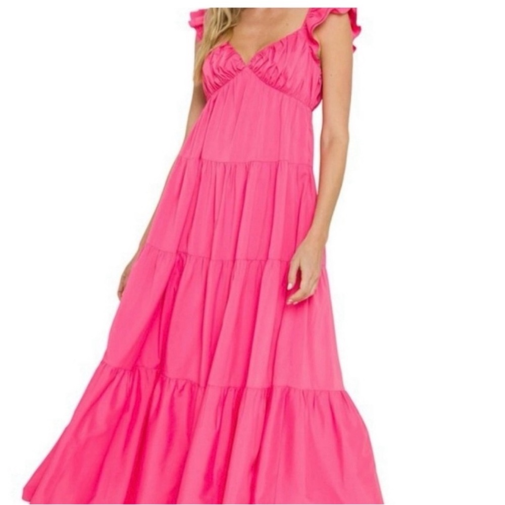 Free the Roses Fuchsia Ruffled Dress - Picture 4 of 4